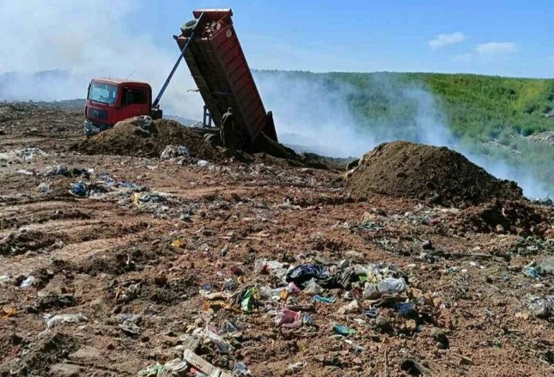 Под Новокуйбышевском произошел пожар на свалке