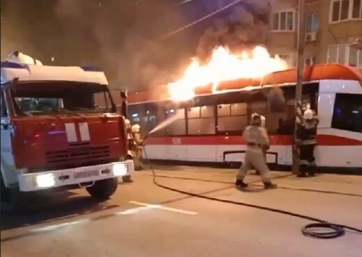 В Самаре полыхал трамвай. На этот раз новый...