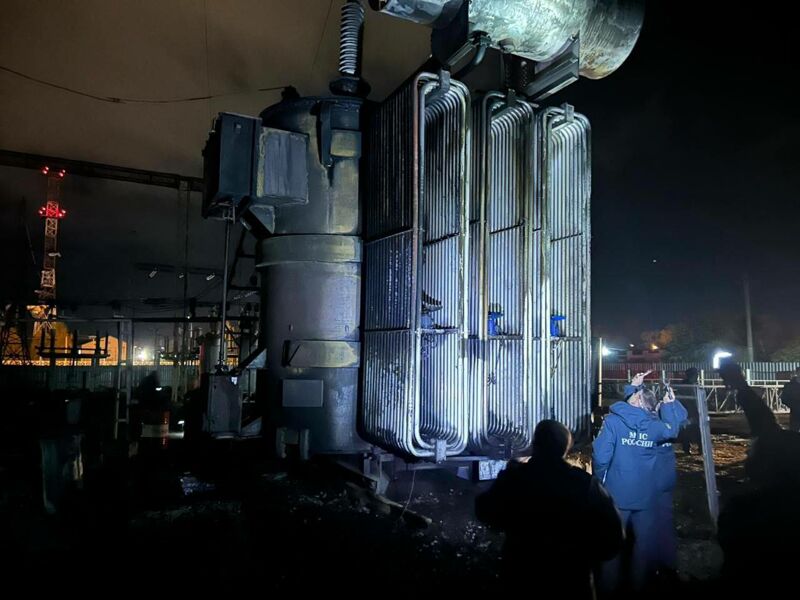 На станции Толкай загорелось оборудование на территории тяговой подстанции