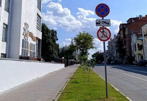В Самаре на ул. Фрунзе появился запрещающий знак для электросамокатчиков