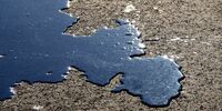 На севере губернии на трассе разлилась сырая нефть